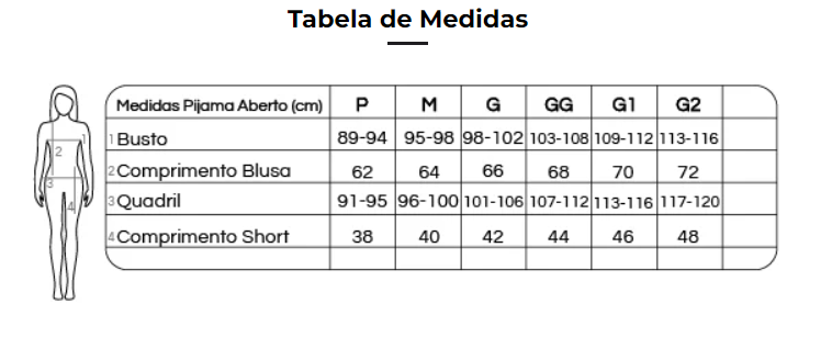 Tabela de Medidas