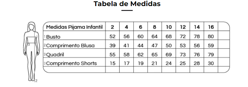 Tabela de Medidas