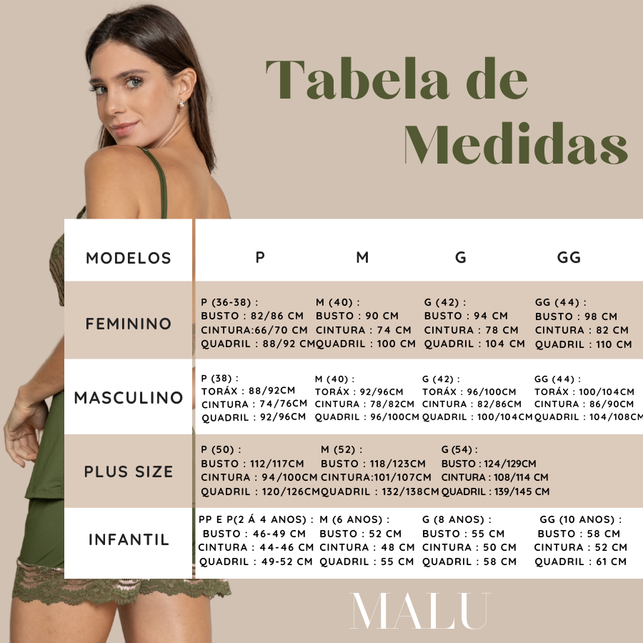 Tabela de Medidas