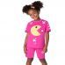PIJAMA INFANTIL FEMININO DE MANGA CURTA ROSA DO PAC-MAN