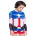 BLUSA DE PROTECAO UV50 DO CAPITÃO AMERICA