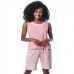 BERMUDOLL FEMININO PUFF REGATA VISCOLYCRA FLORAL ROSA