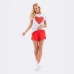 SHORTDOLL FEMININO VEGGI MANGA CURTA CORAÇÃO VERMELHO