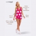 SHORTDOLL FEMININO VEGGI REGATA 3 BOTÕES ROSA POA