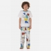 PIJAMA MASCULINO INFANTIL SONHART MANGA CURTA GOLA VERDE BEGE