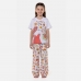 PIJAMA FEMININO INFANTIL SONHART MANGA CURTA COM CALÇA BRANCO