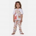 PIJAMA FEMININO INFANTIL SONHART MANGA CURTA E CALÇA BRANCO