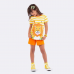 SHORTDOLL FEMININO INFANTIL VEGGI MANGA CURTA LISTRAS AMARELO SELVA