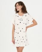 CAMISOLA COR COM AMOR DE MANGA CURTA EM ALGODÃO ESTAMPA DE ESTRELAS 