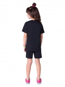 PIJAMA INFANTIL FEMININO DE MANGA CURTA ESQUELETO COLORIDO