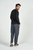 CALÇA JOGGER COR COM AMOR MOLETINHO PUNHO CINZA