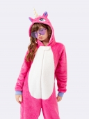 MACACÃO INFANTIL VEGGI MANGA LONGA UNICORNIO ROSA