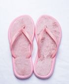 CHINELO FEMININO HALCI PELUCIA REDONDO ROSE