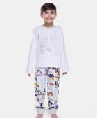 PIJAMA MASCULINO INFANTIL SONHART MANGA LONGA PUNHO BRANCO