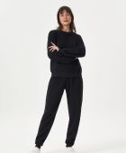 PIJAMA FEMININO COR COM AMOR MANGA LONGA QUENTINHO PUNHO PRETO