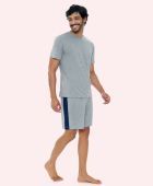 PIJAMA MASCULINO BOCEJINHO MANGA CURTA VISCOLYCRA CINZA