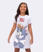CAMISOLA FEMININA JUVENIL VEGGI MANGA CURTA TOM E JERRY MESCLA