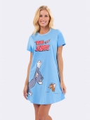 CAMISOLA FEMININA VEGGI MANGA CURTA TOM E JERRY AZUL
