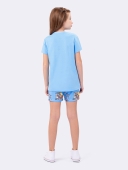 SHORTDOLL FEMININO INFANTIL VEGGI MANGA CURTA TOM E JERRY AZUL