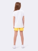 SHORTDOLL FEMININO VEGGI INFANTIL TOM E JERRY BRANCO COM AMARELO