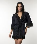 KIMONO FEMININO BOCEJINHO LIGANETE PRETO