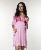 KIMONO FEMININO BOCEJINHO MANGA CURTA LIGANETE ROSA