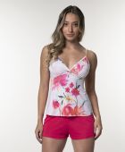SHORTDOLL FEMININO BOCEJINHO ALCA LIGANETE FLORAL COLORS
