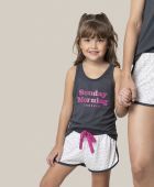 SHORTDOLL FEMININO BOCEJINHO JUVENIL REGATA SUNDAY MORNING FAMILIA