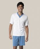 PIJAMA MASCULINO BOCEJINHO MANGA CURTA CINZA PLUS SIZE