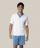PIJAMA MASCULINO BOCEJINHO MANGA CURTA CINZA