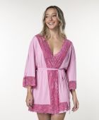 ROBE FEMININO BOCEJINHO VISCOLYCRA GESTANTE ROSA