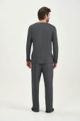 PIJAMA LONGO MASCULINO CLASSICO GRAFITE COR COM AMOR