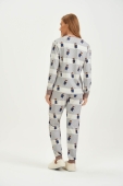 PIJAMA FEMININO LONGO MOLETINHO URSINHO COR COM AMOR