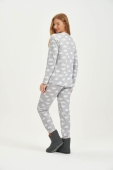 PIJAMA LONGO FEMININO MOLETINHO NUVEM COR COM AMOR