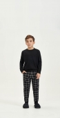 PIJAMA MOLETINHO MASCULINO INFANTIL XADREZ COR COM AMOR