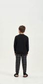 PIJAMA MOLETINHO MASCULINO INFANTIL XADREZ COR COM AMOR