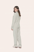 PIJAMA FEMININO LONGO BOTÕES FLEECE VERDE