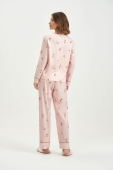 PIJAMA FEMININO ADULTO COM ABERTURA DETALHES EM TALHER COR COM AMOR