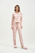 PIJAMA FEMININO ADULTO MOLETINHO DETALHE TALHERES COR COM AMOR
