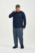 PIJAMA MASCULINO ADULTO LONGO PLUS XADREZ COR COM AMOR