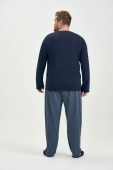 PIJAMA MASCULINO ADULTO LONGO PLUS XADREZ COR COM AMOR