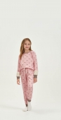 PIJAMA FEMININO INFANTIL MOLETINHO CORAÇÃO