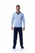 PIJAMA MASCULINO ADULTO LONGO GRAVATARIA BOCEJINHO