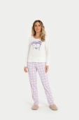 PIJAMA ADULTO FEMININO LONGO GATINHO MENSAGEIRO DOS SONHOS