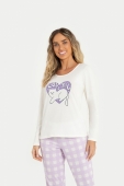 PIJAMA ADULTO FEMININO LONGO GATINHO MENSAGEIRO DOS SONHOS