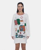 CAMISOLA FEMININA INVERNO SONHART MANGA LONGA ALGODÃO BEGE