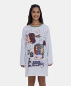 CAMISOLA FEMININA SONHART MANGA LONGA ALGODÃO BRANCO GOLA VERDE
