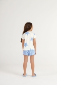 PIJAMA FEMININO JUVENIL MANGA CURTA E SHORTS ESTRELAS COR COM AMOR