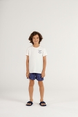 PIJAMA MASCULINO INFANTIL MANGA CURTA COM BERMUDA BEST BUDS COR COM AMOR