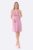 CAMISOLA GESTANTE/AMAMENTAÇÃO COM ALÇA AJUSTÁVEL ROSA VISCOSE BOCEJINHO